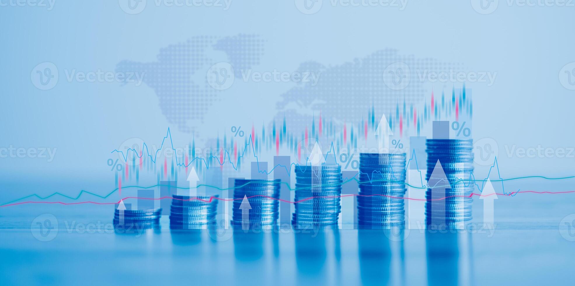 Stock market chart displayed rapid growth in economy, driven by technology investments, financial data highlighted key trends in business and finance. stock, market, graph, chart, finance, business. photo
