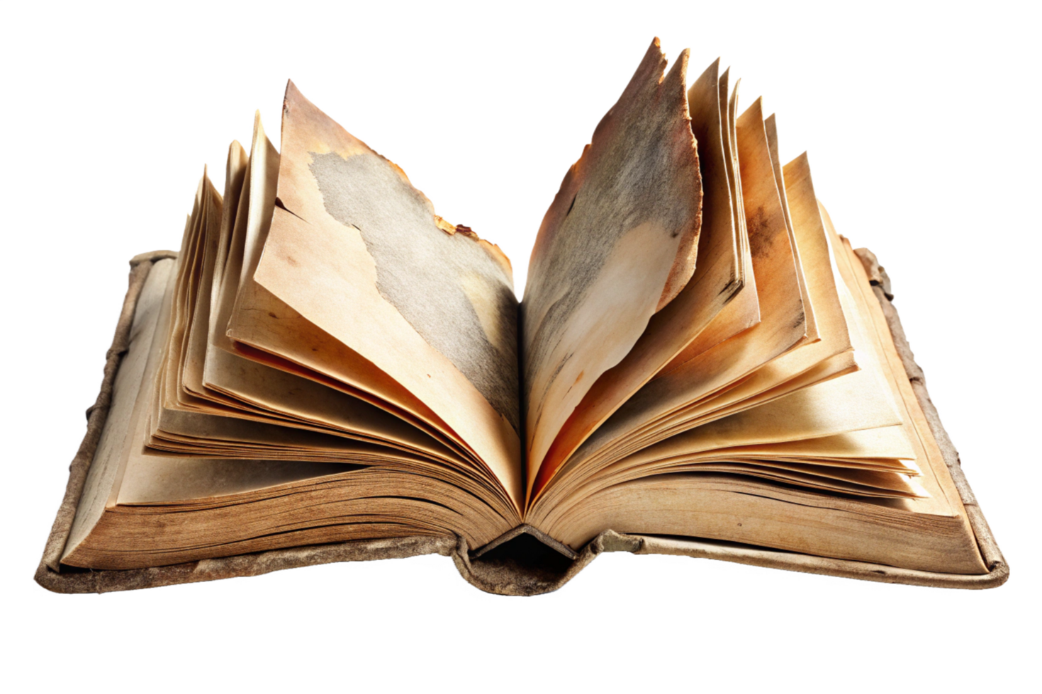 Torn Paper Pages from an Old Novel png