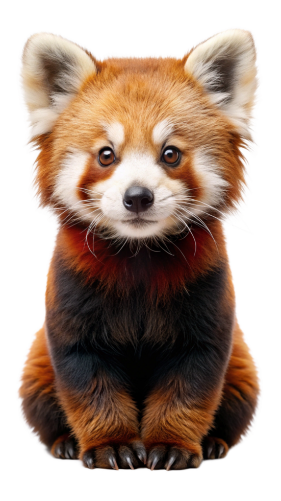 Fluffy Red Panda Sniffing the Air png