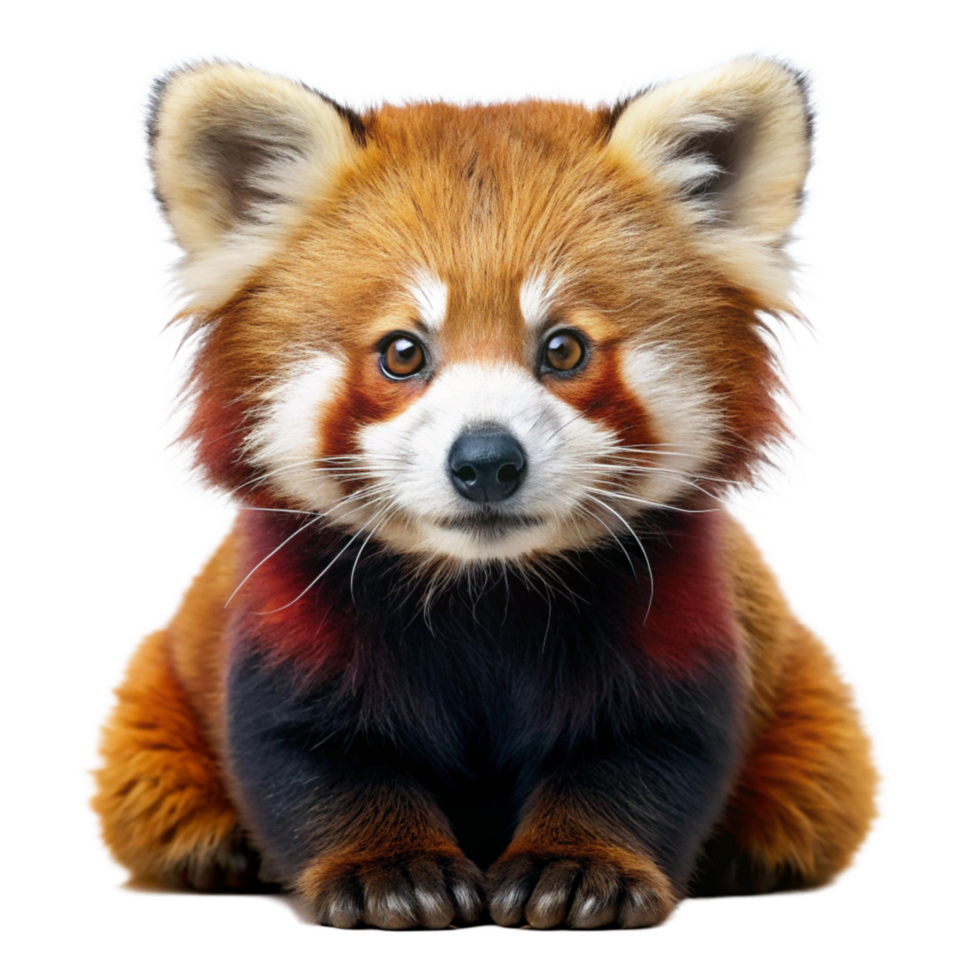 Red Panda Curled Up with Tail Wrapped Around png