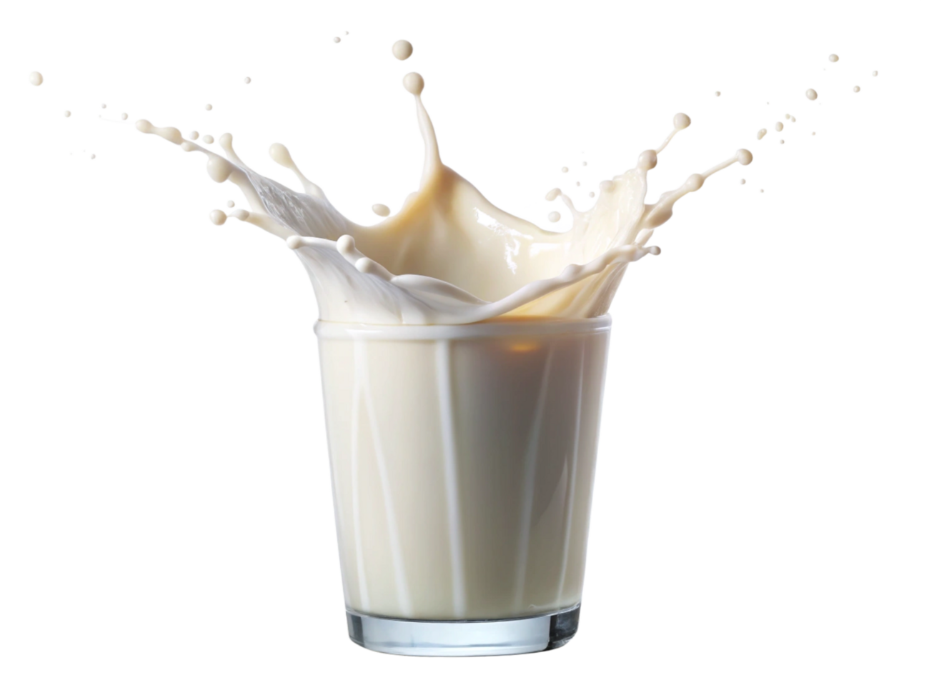Glass of Milk with Powerful Splash png