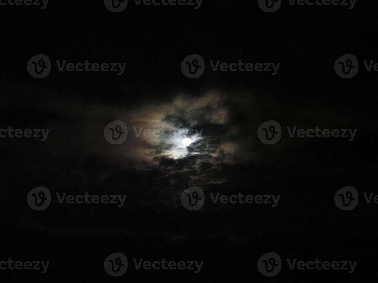 moon behind clouds photo