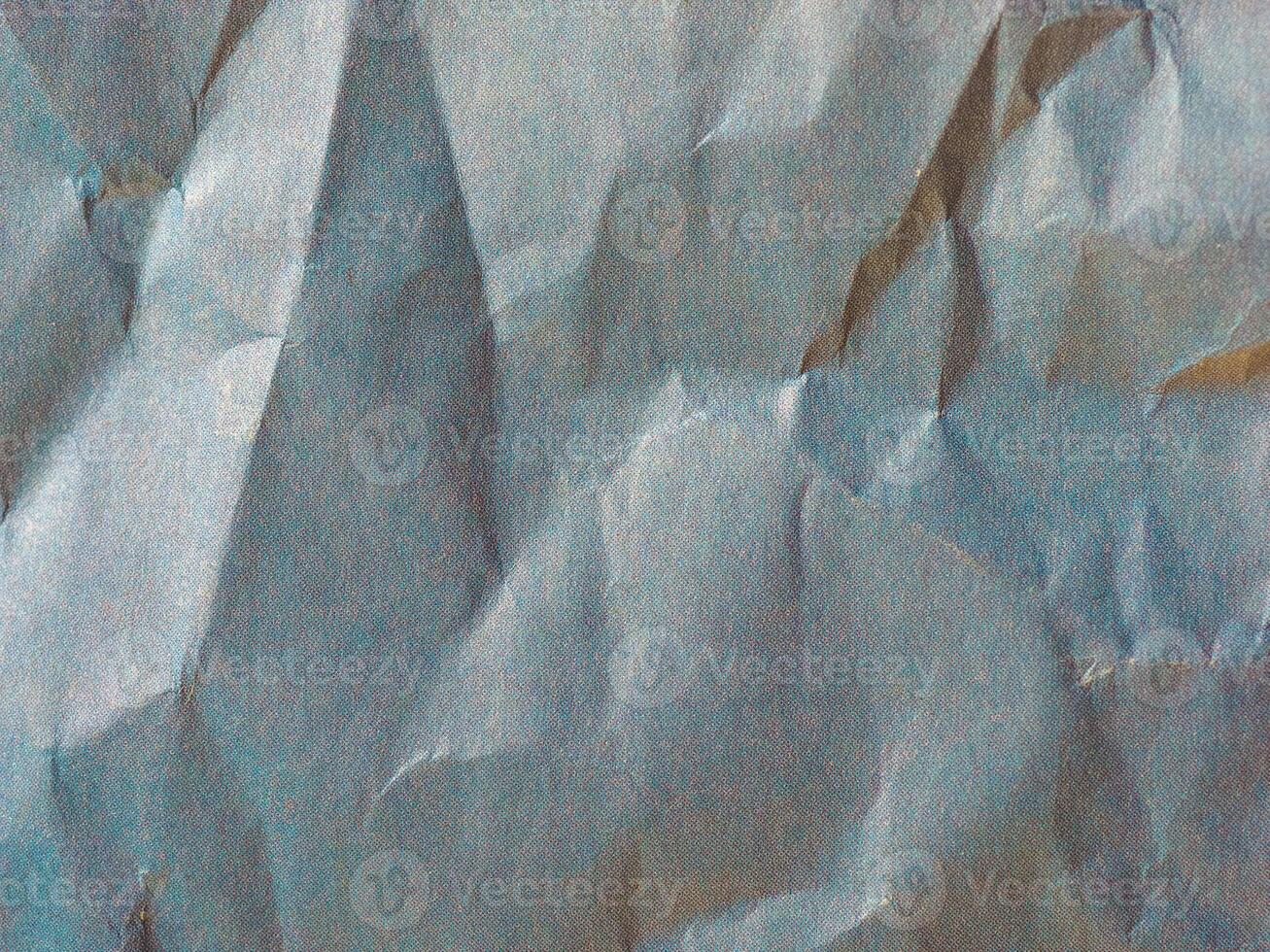 industrial style blue crinkled paper texture background photo