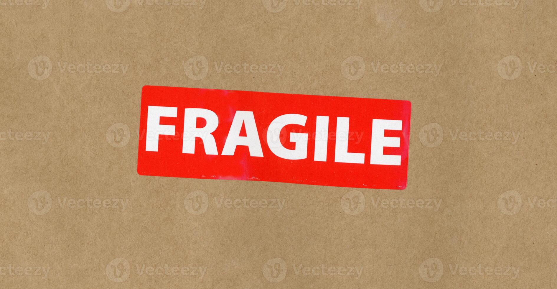 fragile label on paper photo