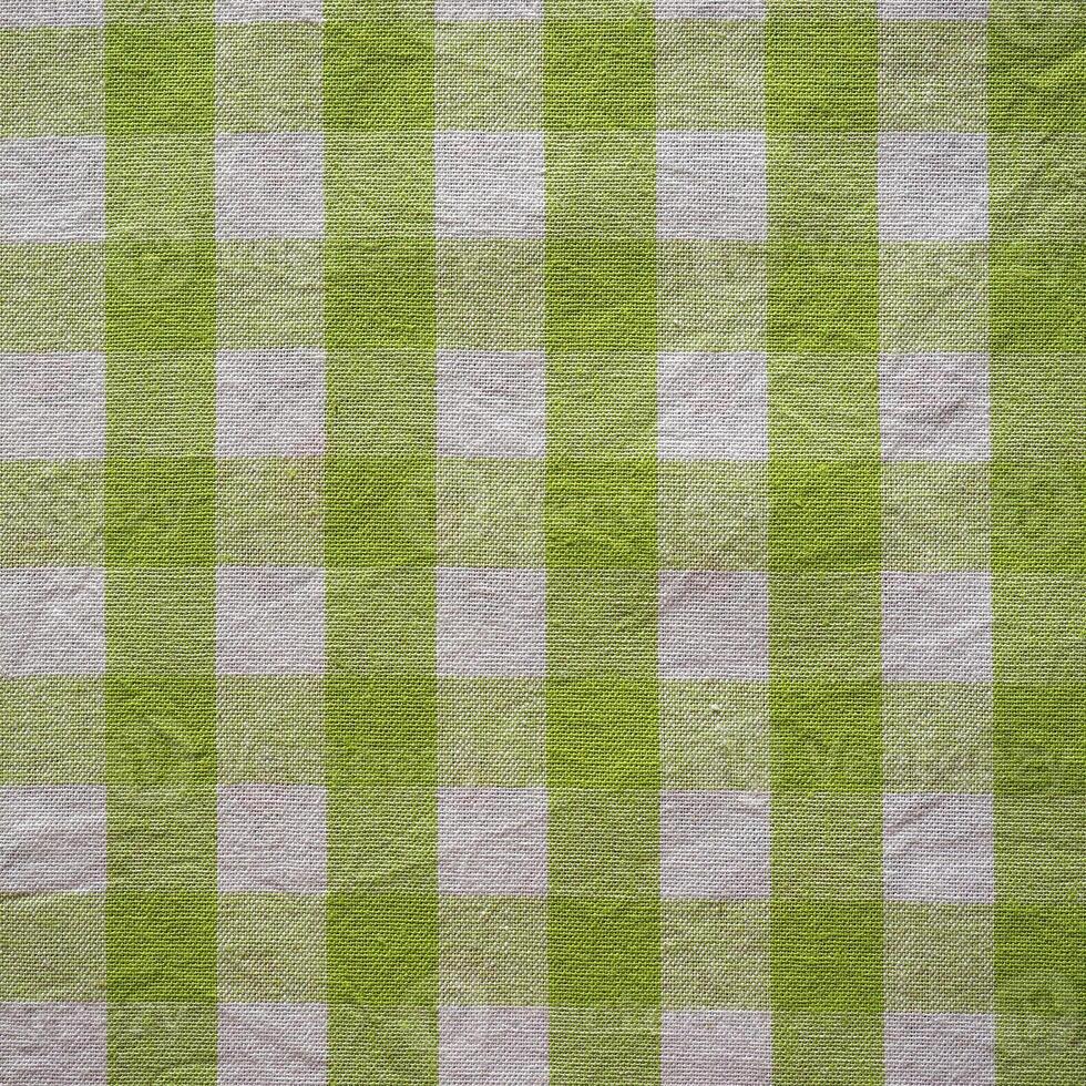 industrial style checkered green and white fabric texture backgr photo