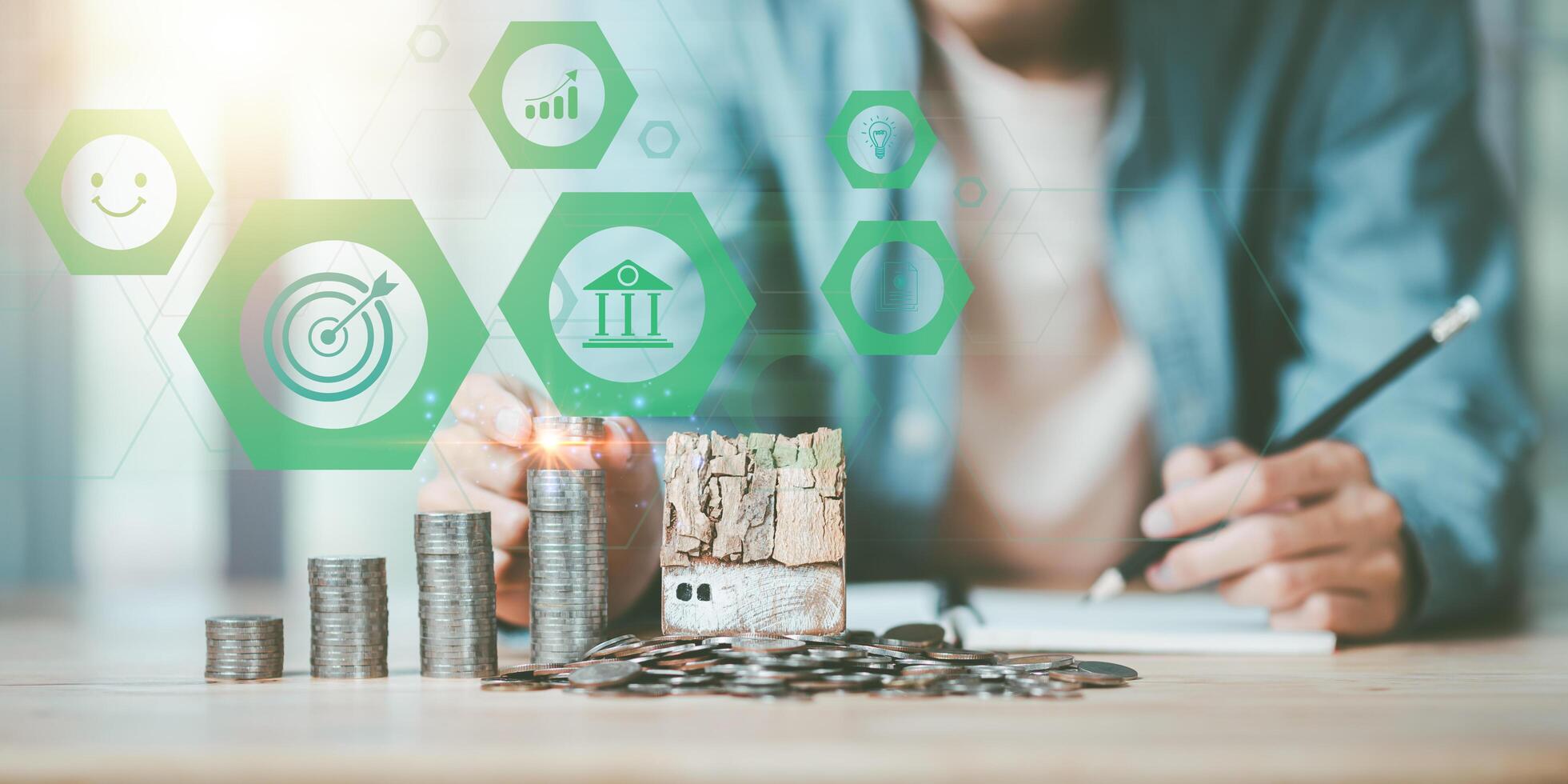 concept of finance and investment ,profit growth ,financial graphical and statistical analysis ,Stock and currency fund ,bank interest ,high return investment ,financial risk management planning photo