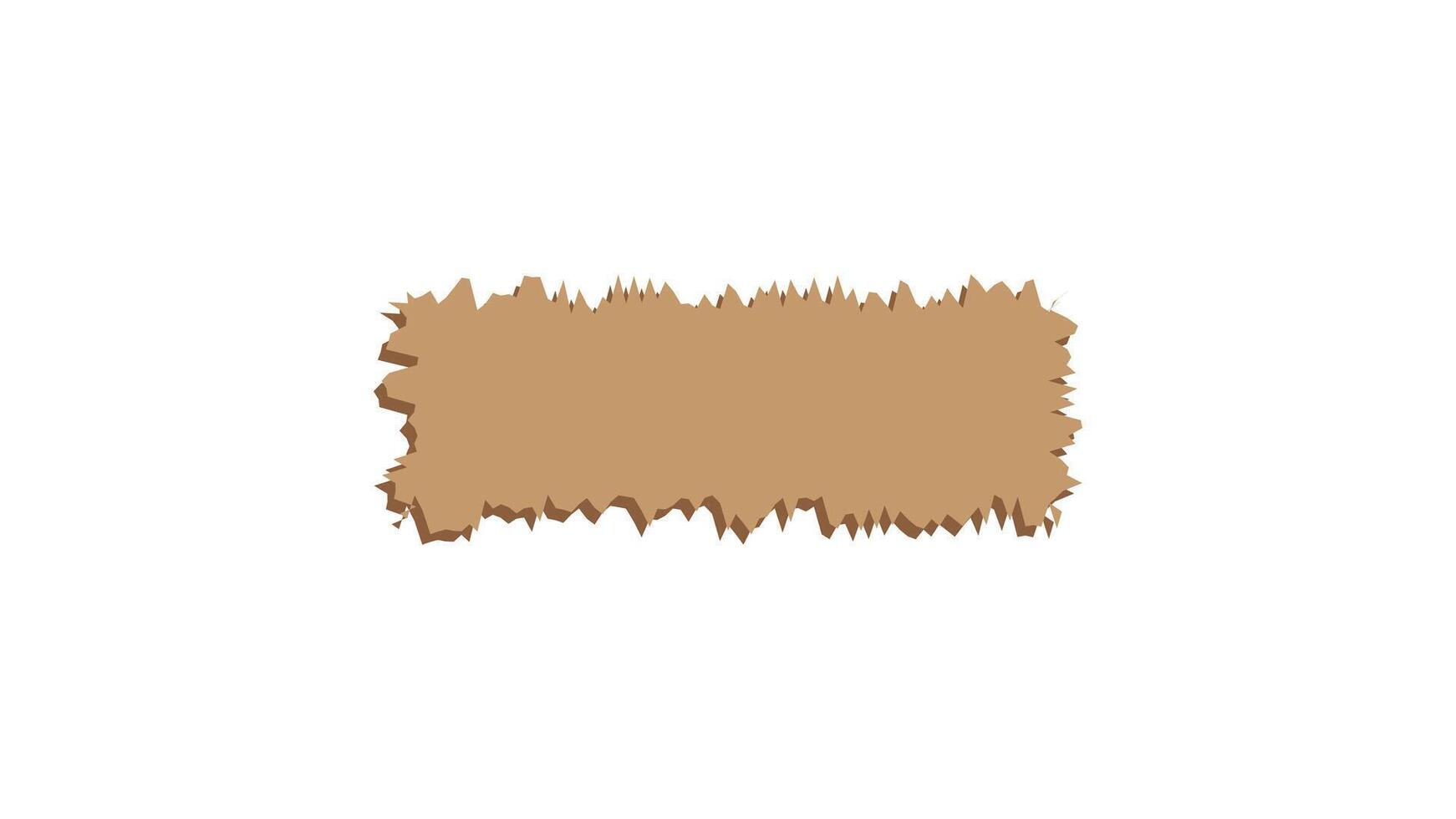 text box with wood grain style, wooden text box vector