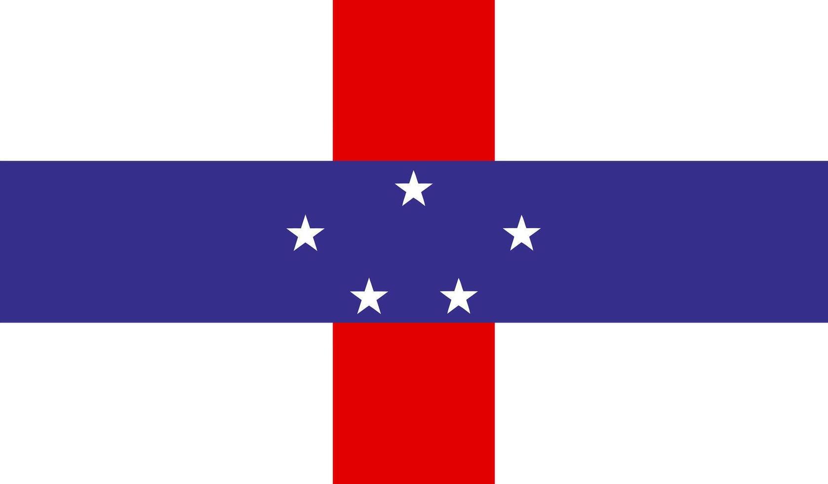 FLAG OF THE NETHERLANDS ANTILLES. vector