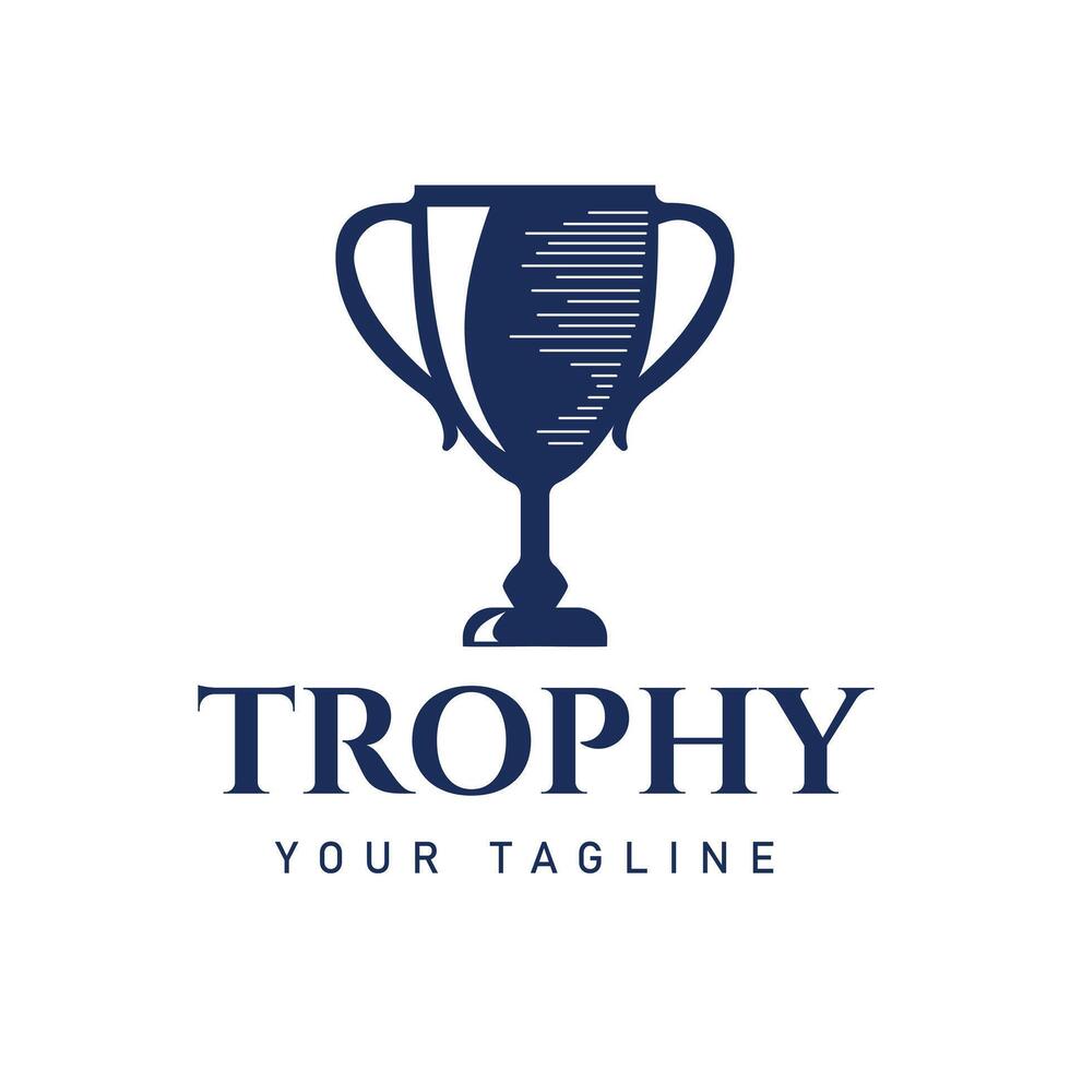 Retro Vintage Trophy Symbol for Victory, Design Logo vector