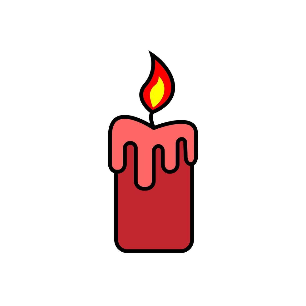 Candle design color. vector