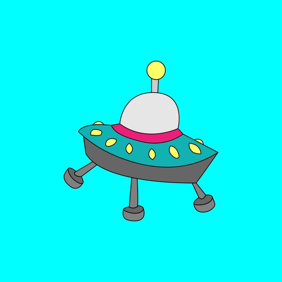 Grey UFO design vector