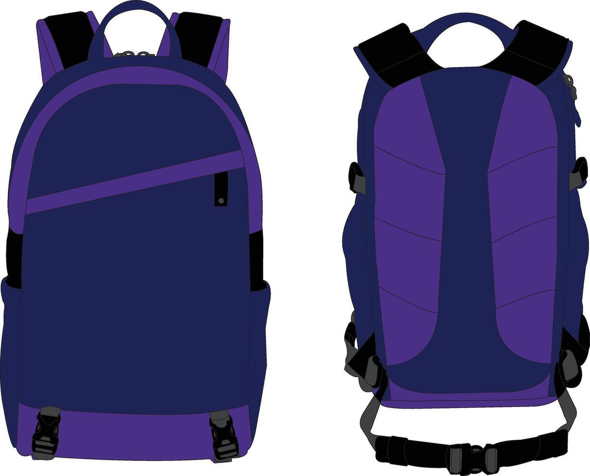 cartoon Backpack Isolated, Backpack Icon, School Backpack line icon, fullcolor isolated Backpack vector