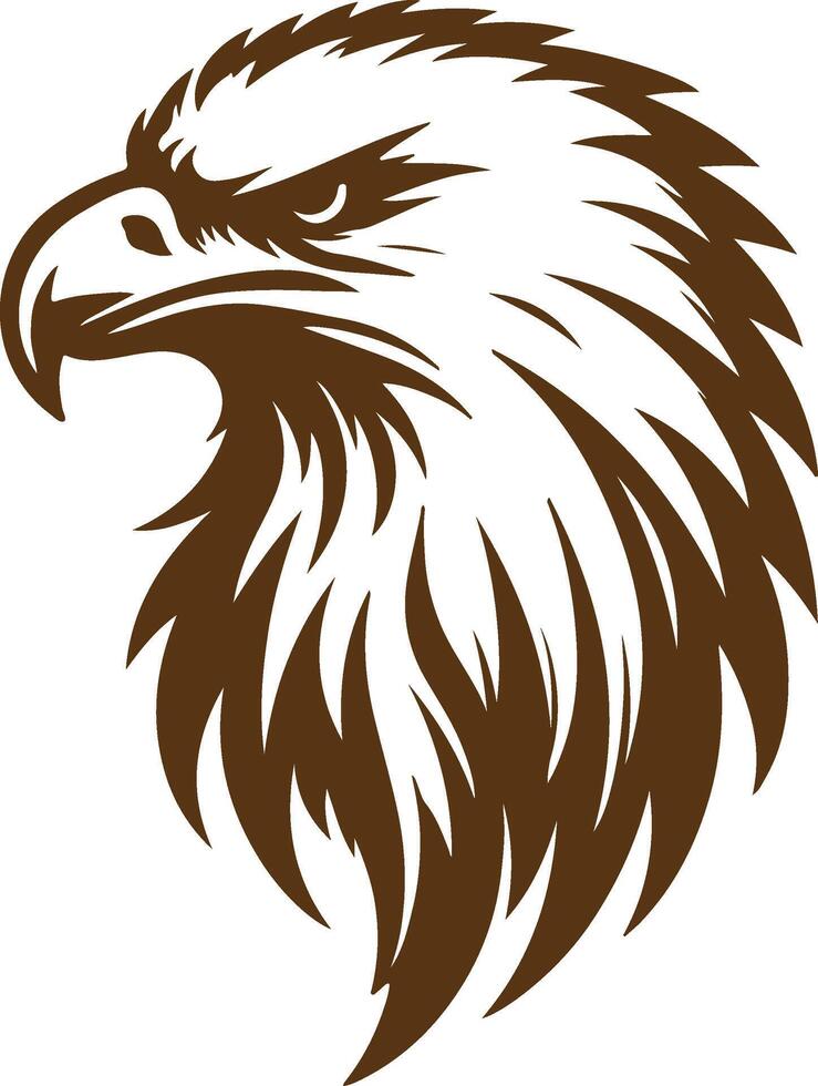 eagle head silhouette logo vector
