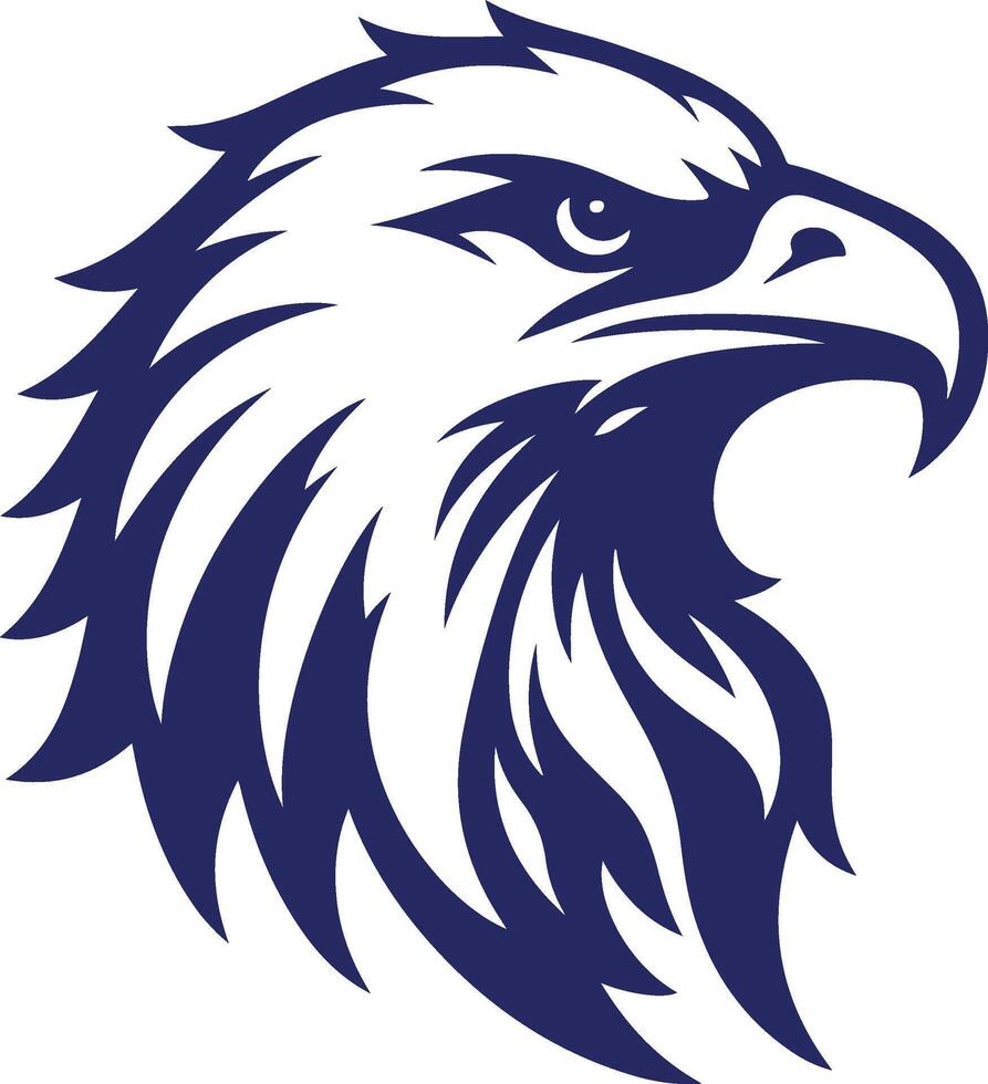 Eagle head silhouette vector