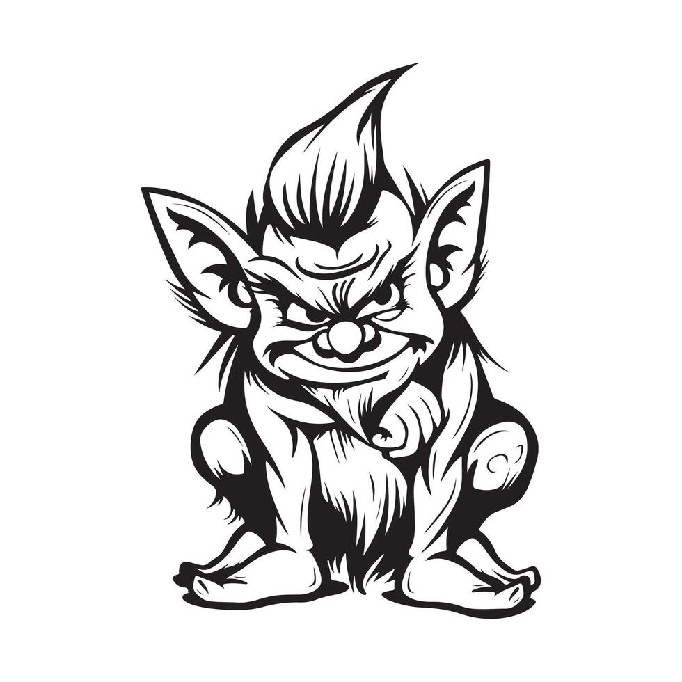Troll Stock Illustrations. Troll Scandinavian mythology illustration image. vector