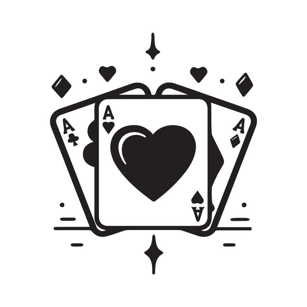 Card Game Casino design logo. Casino Logo, Art, Icons, and Graphics vector