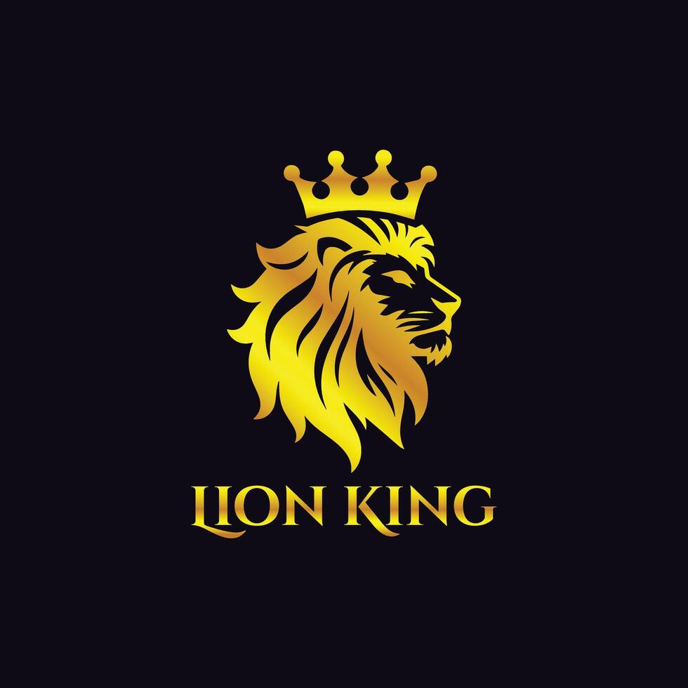 Lion king logo design vector