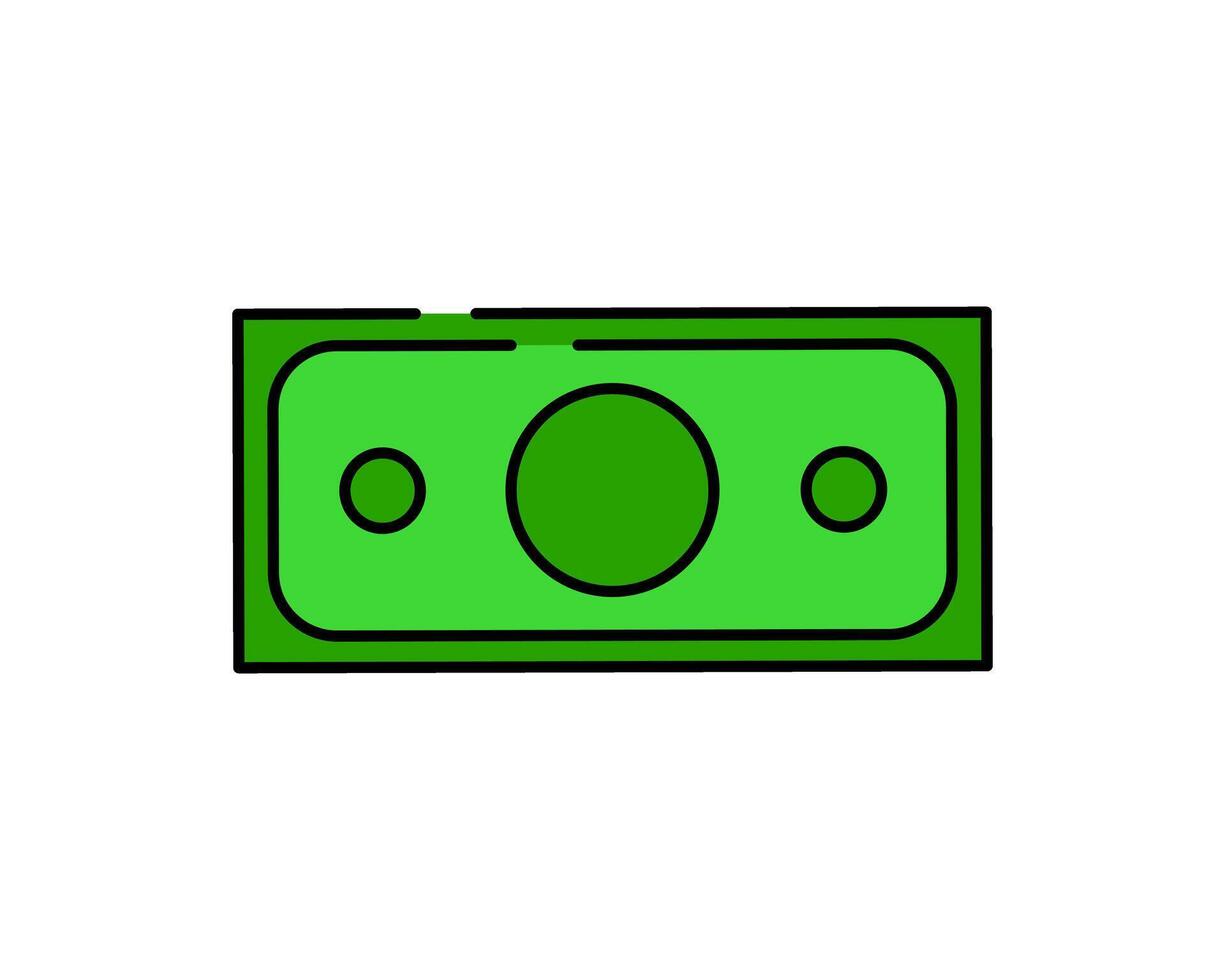 Illustration of paper currency bills stacked together, representing cash or payment vector