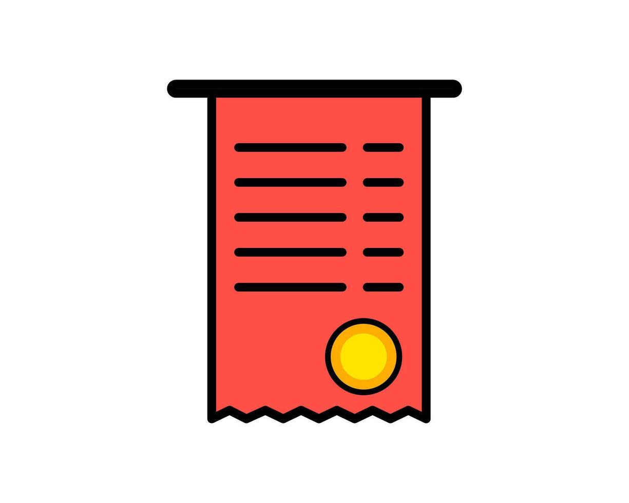 Illustration of invoice, showcasing billing information for goods or services rendered vector