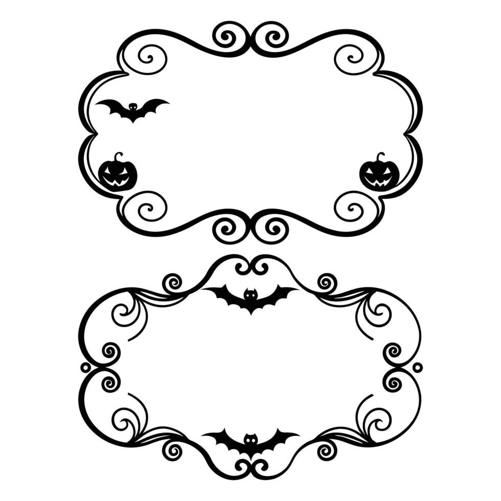 Halloween frame templates vector