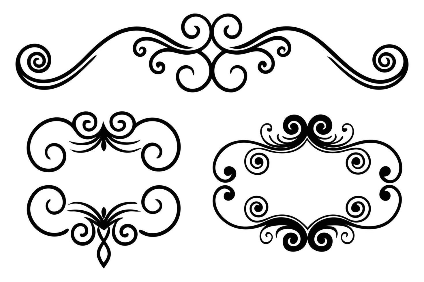 Decorative scroll border vector