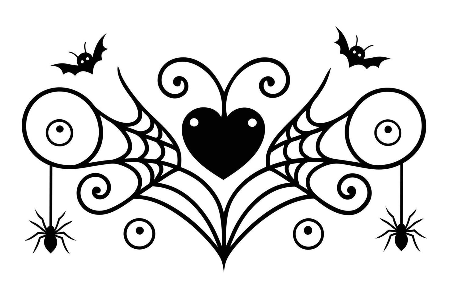 Halloween spider web design vector