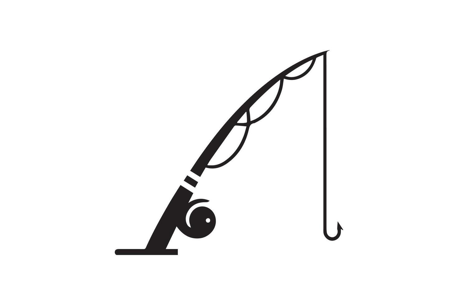 Fishing rod icon illustration on white background vector
