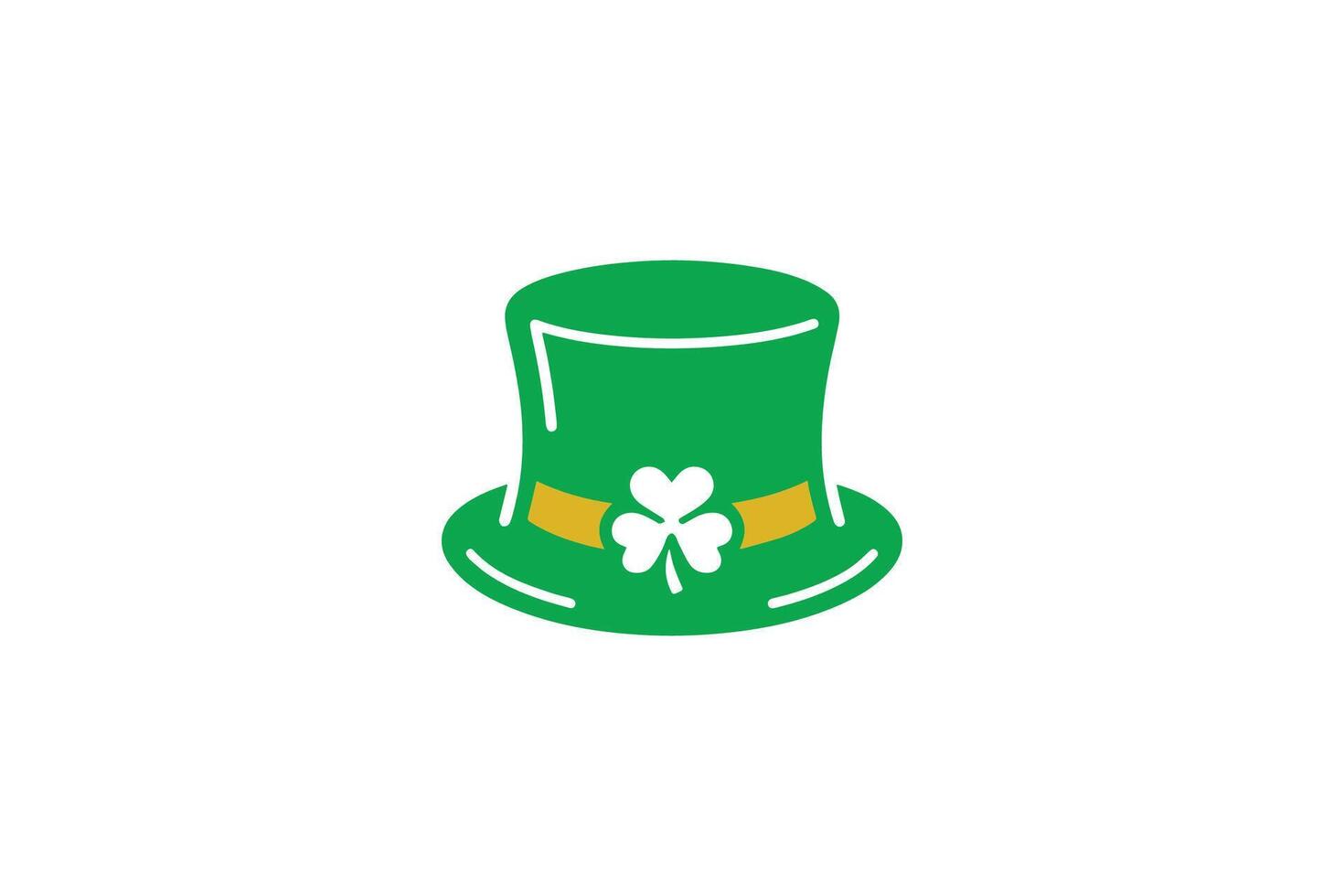A green hat with a shamrock on it vector
