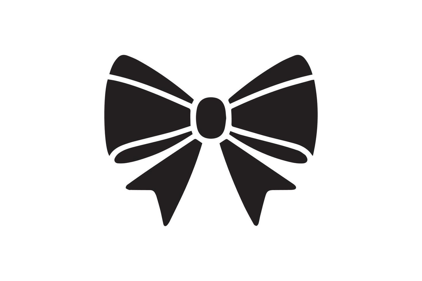 A black and white bow icon on a white background vector
