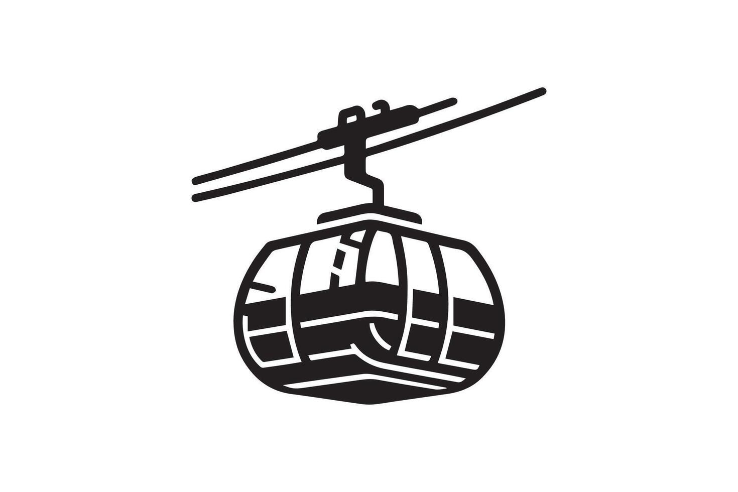 Gondola icon, cable car, ski lift, ski lift icon, gondola, vector
