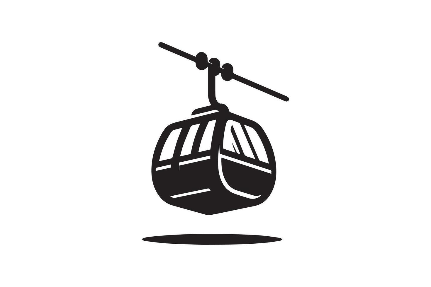 Cable car icon on white background vector