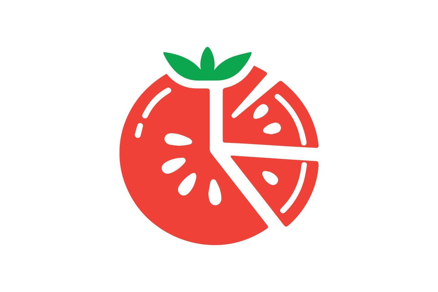 Tomato slice icon illustration vector