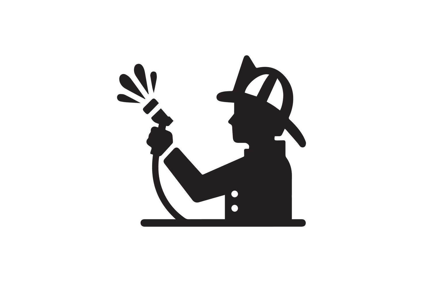 Fireman icon illustration on white background vector