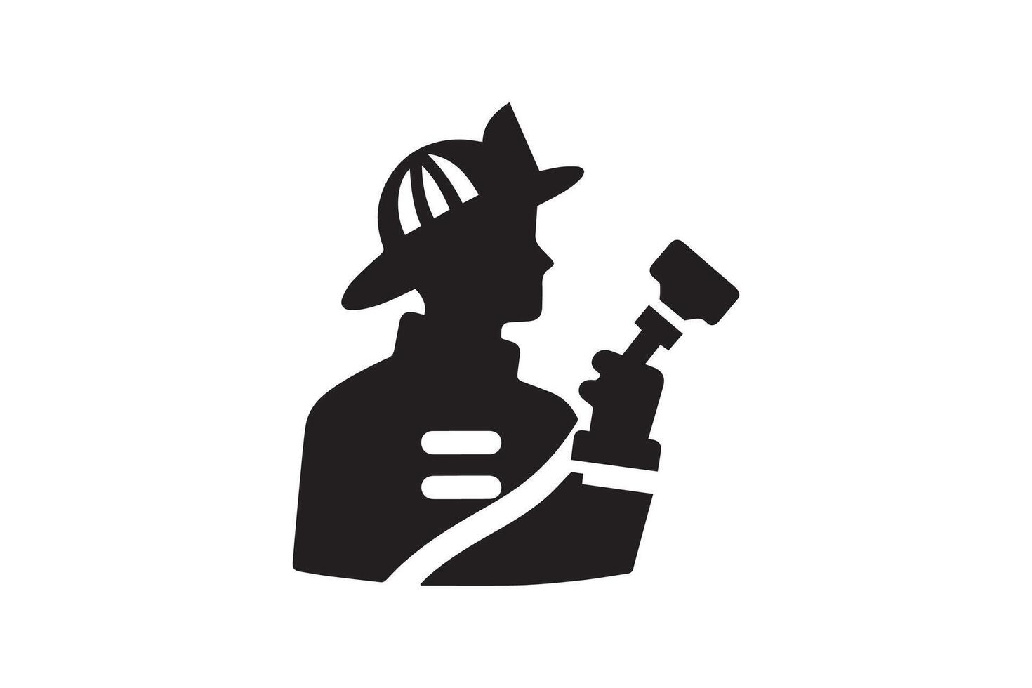 Fireman icon illustration on white background vector