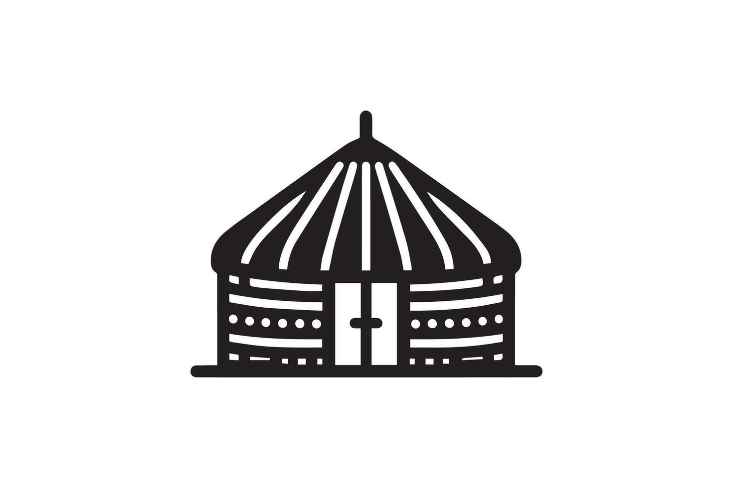 An icon of a yurt on a white background vector