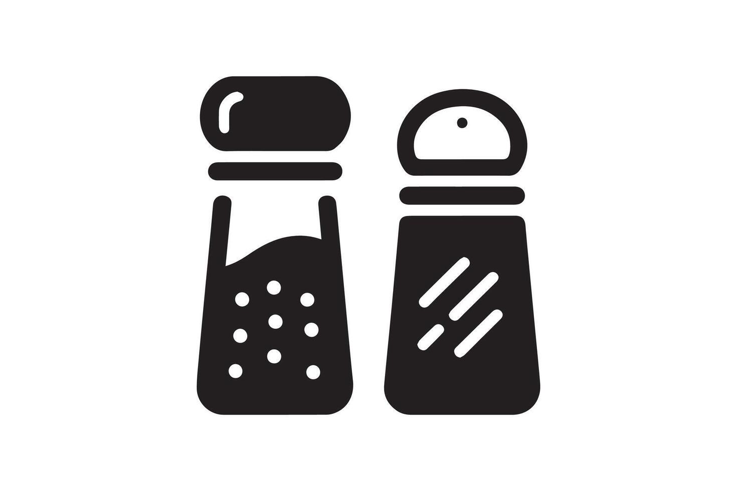 Salt and pepper shakers icon illustration vector