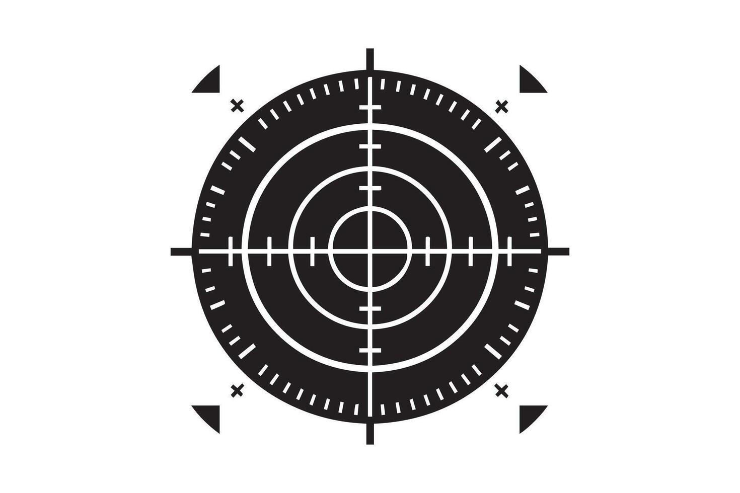 A target with a crosshair on it vector