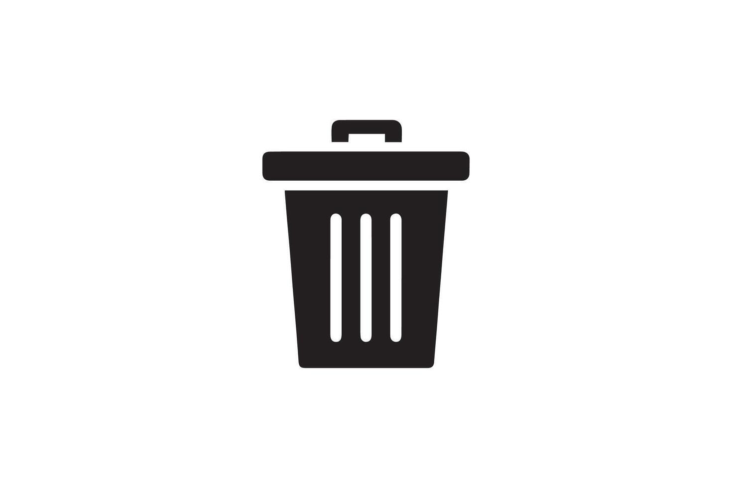 Trash can icon illustration on white background vector