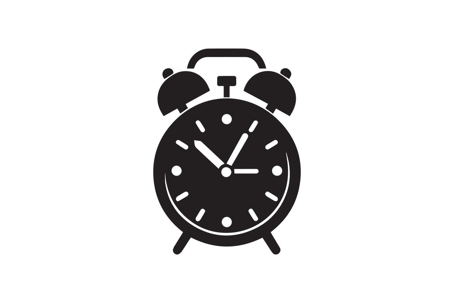 An alarm clock icon on a white background vector
