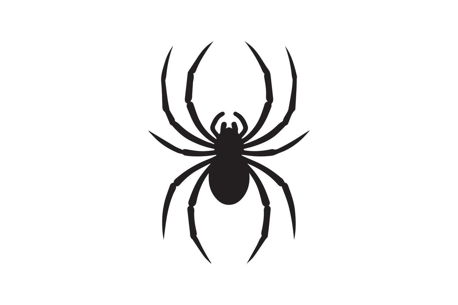 Black spider icon on white background vector