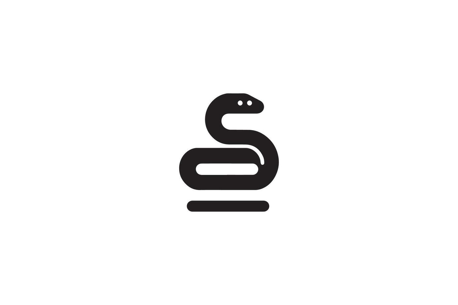 A snake logo on a white background vector