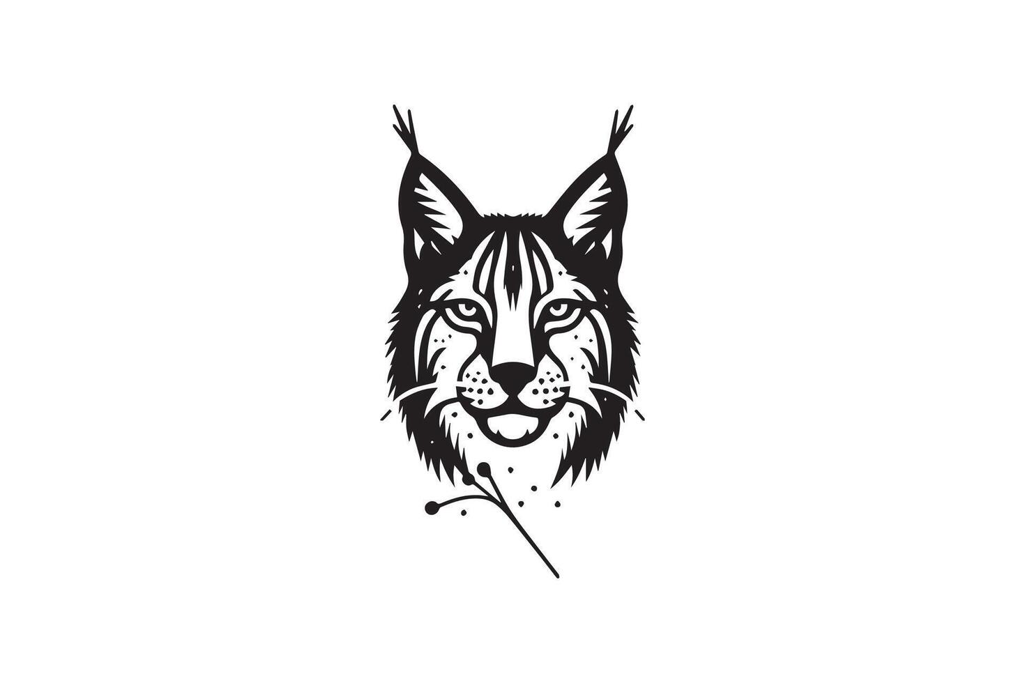 Lynx head logo design vector