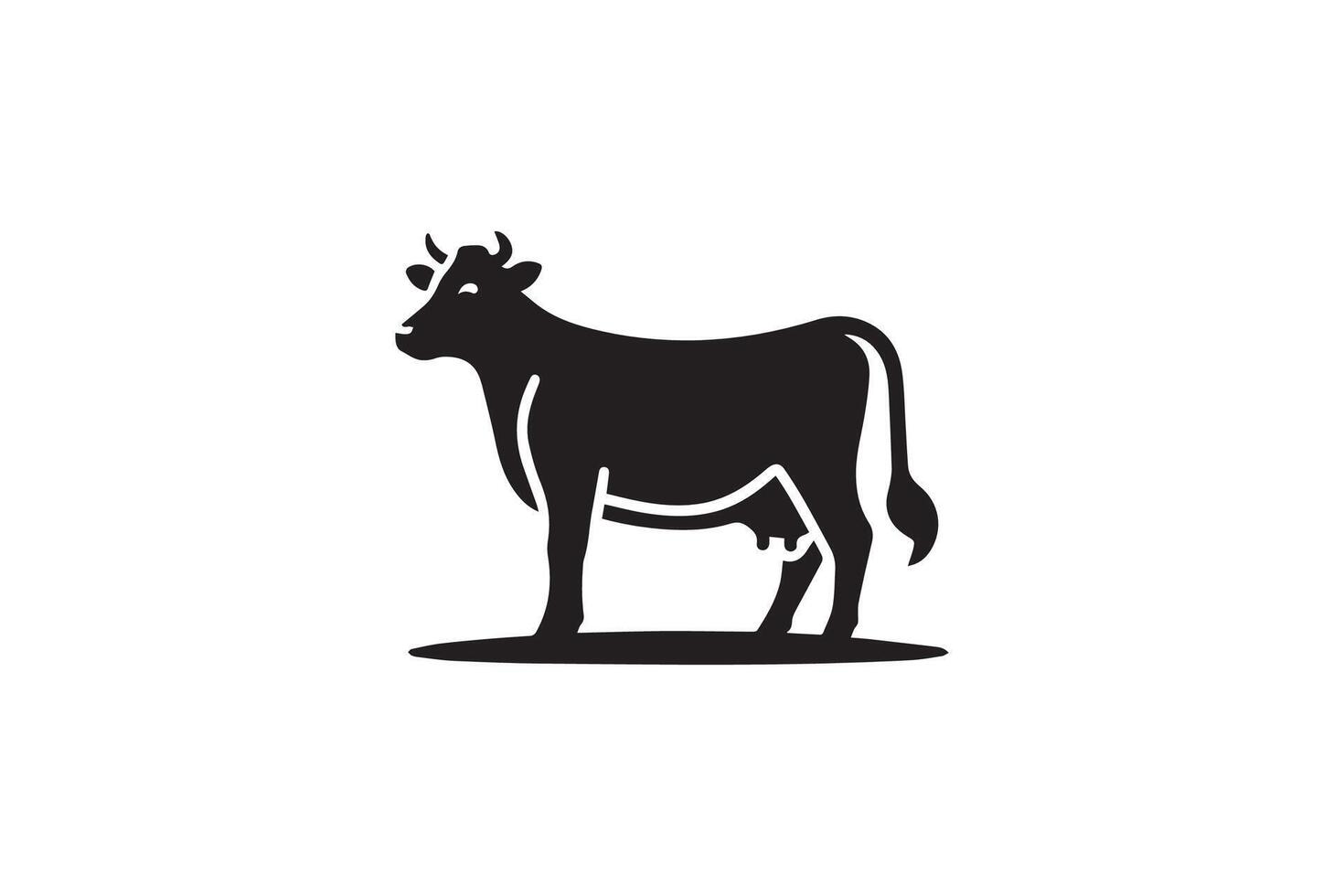 Cow icon illustration on white background vector