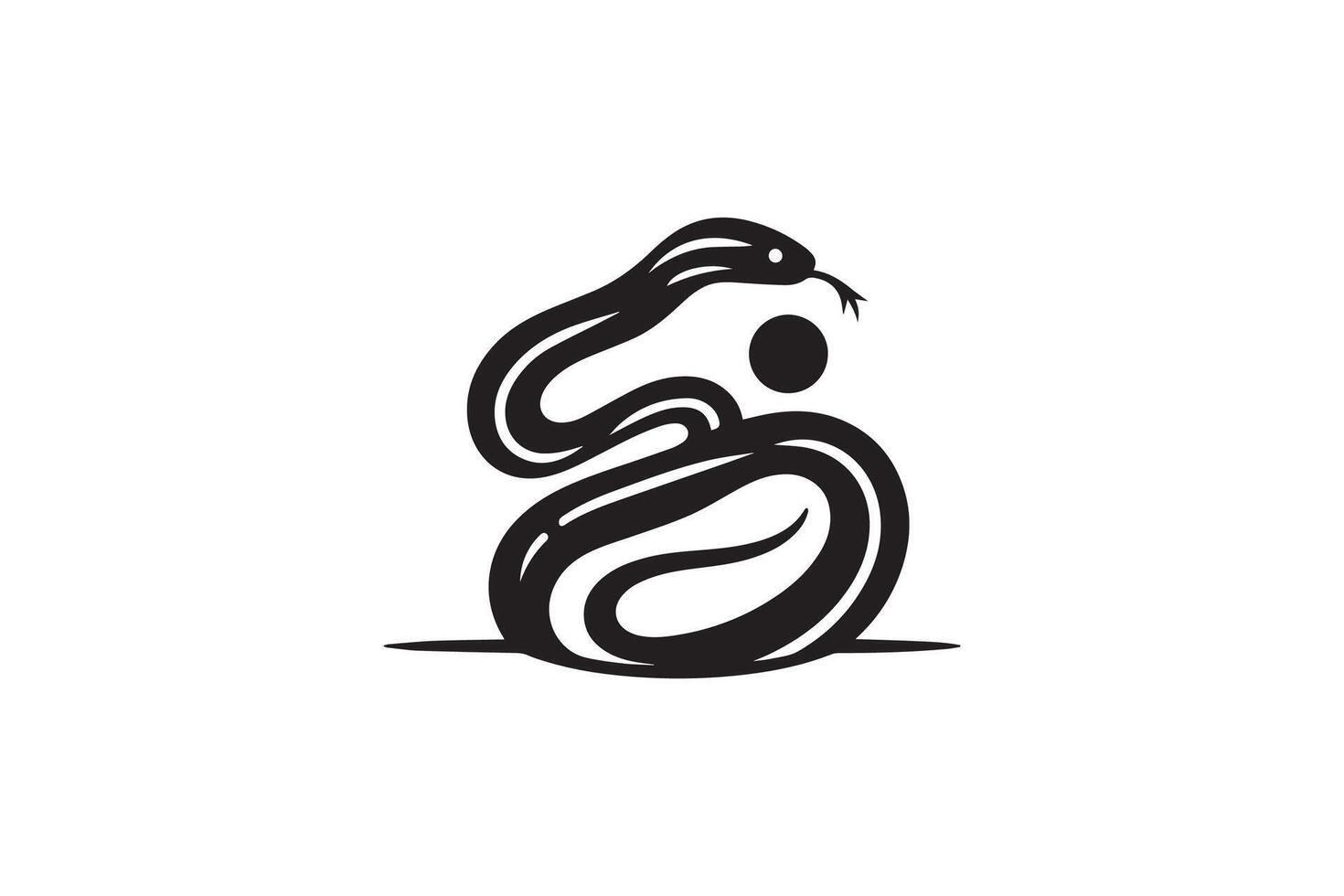 A snake is sitting on a white background vector