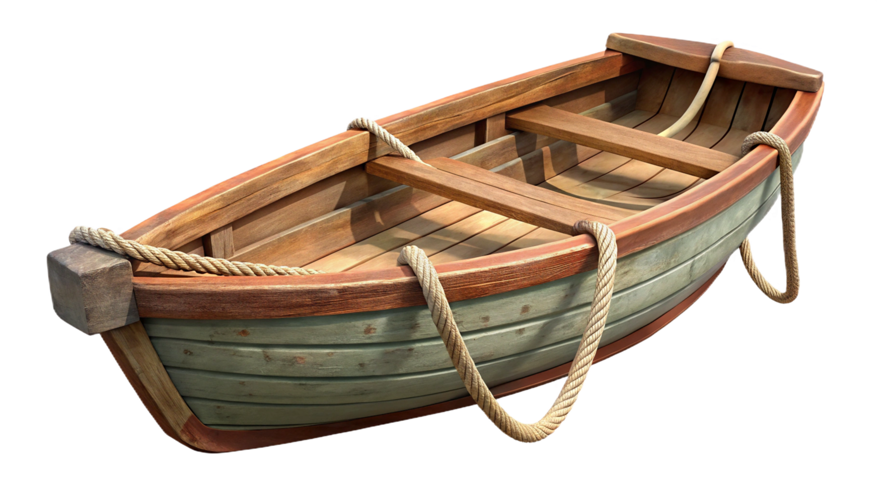Rustic Boat and Rope Tied Together png