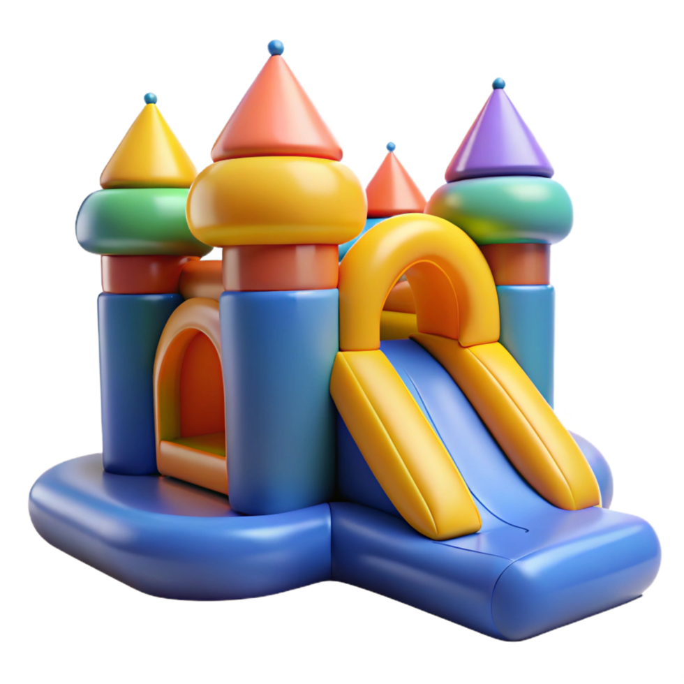 Exciting Inflatable Castle Bounce House with Slide png