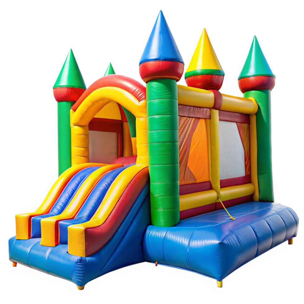 Kids Inflatable Bounce House Castle and Slide png