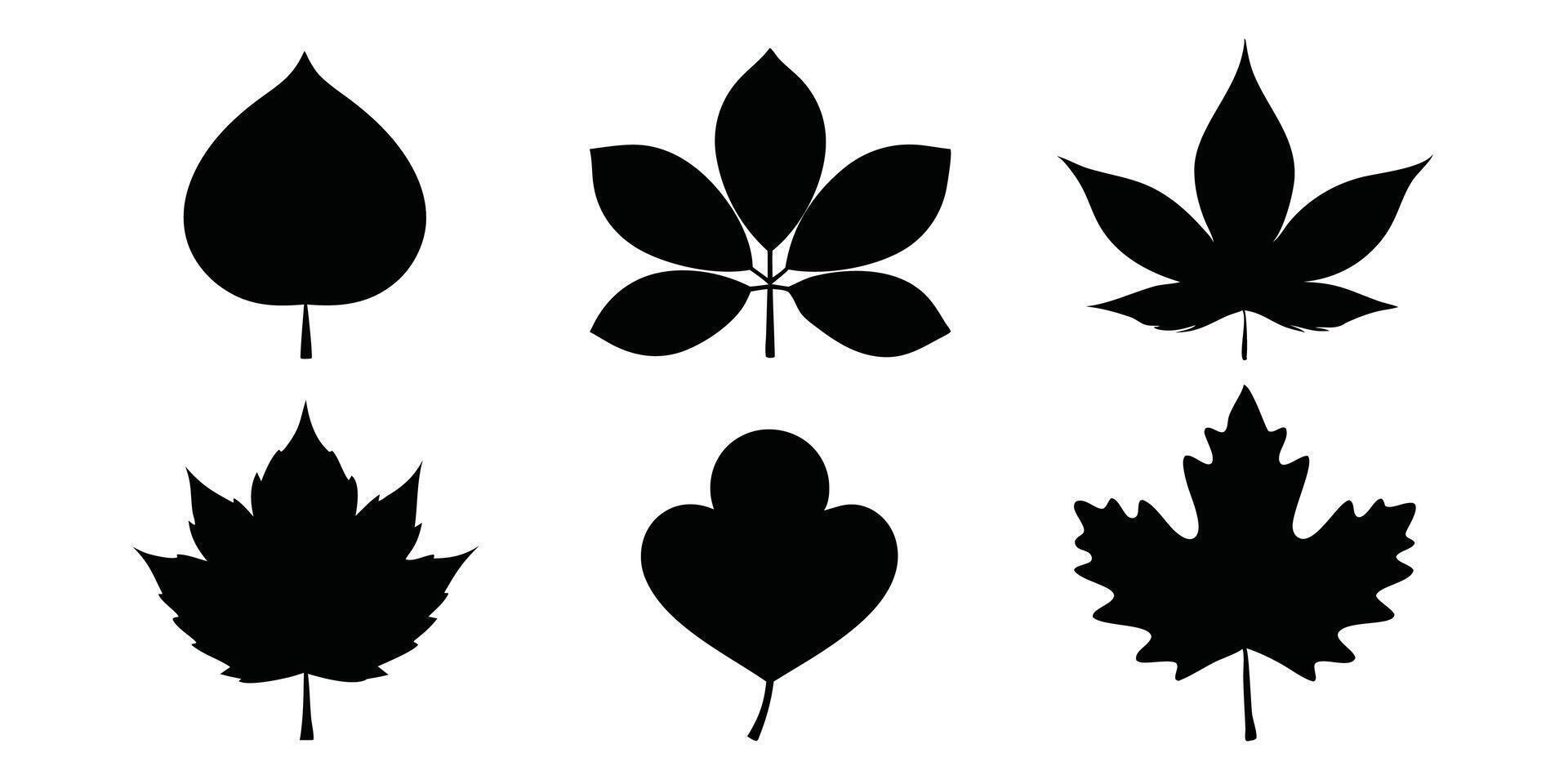 Leaf silhouette illustration vector