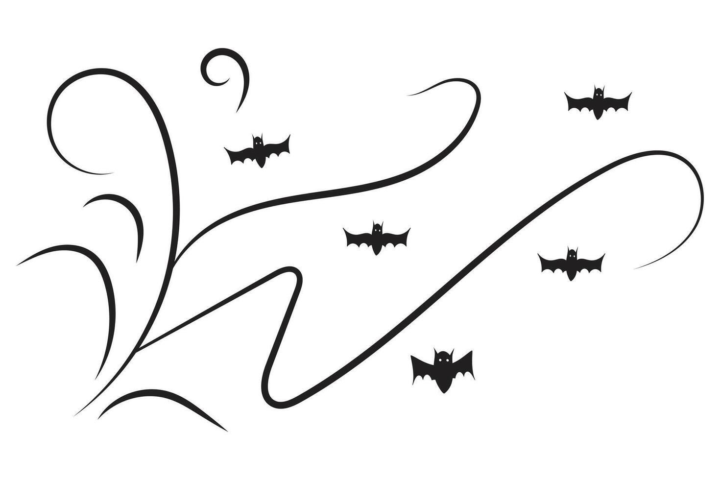 Halloween bat stencils vector