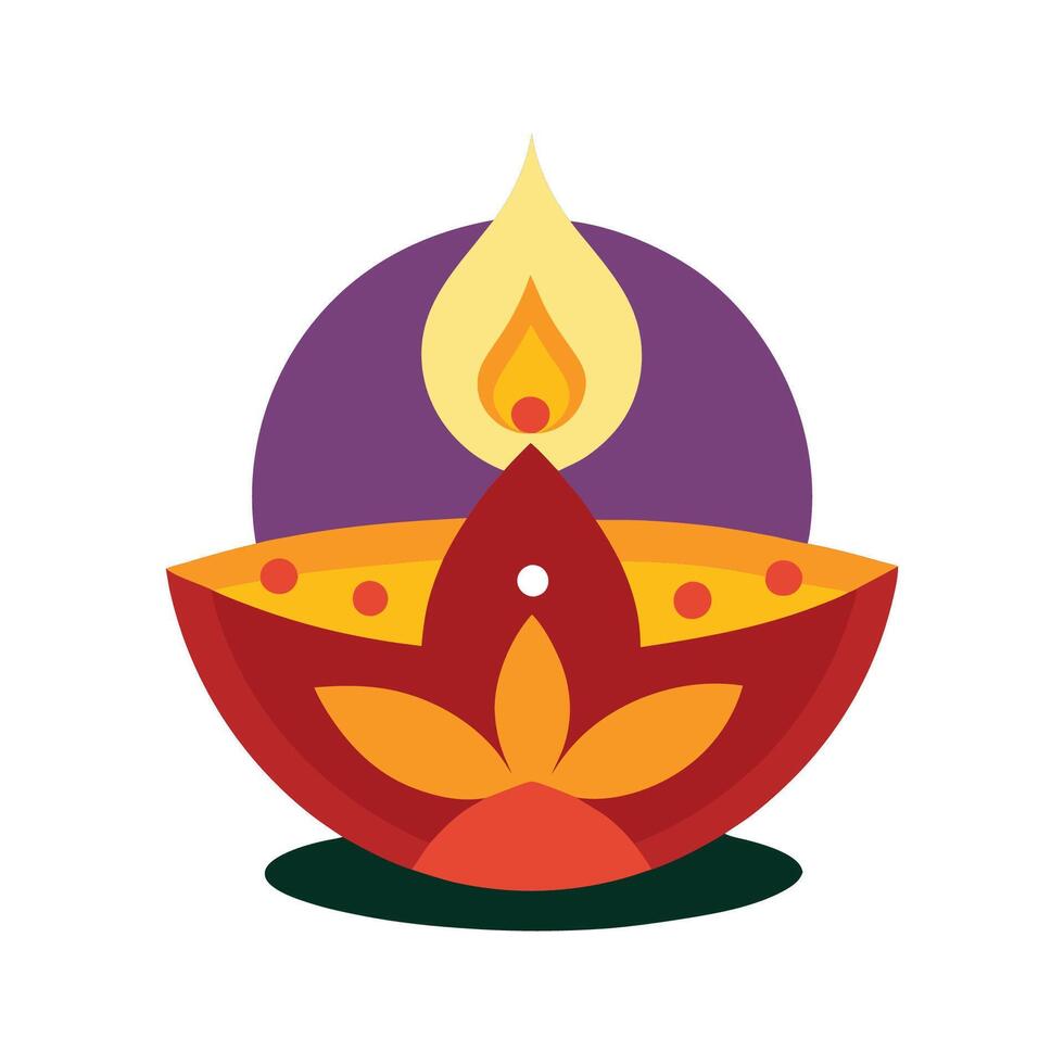 Diwali diya illustration vector